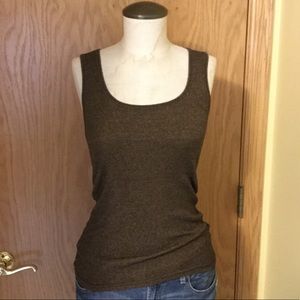 Michael Stars brown with metallic flecks tank top